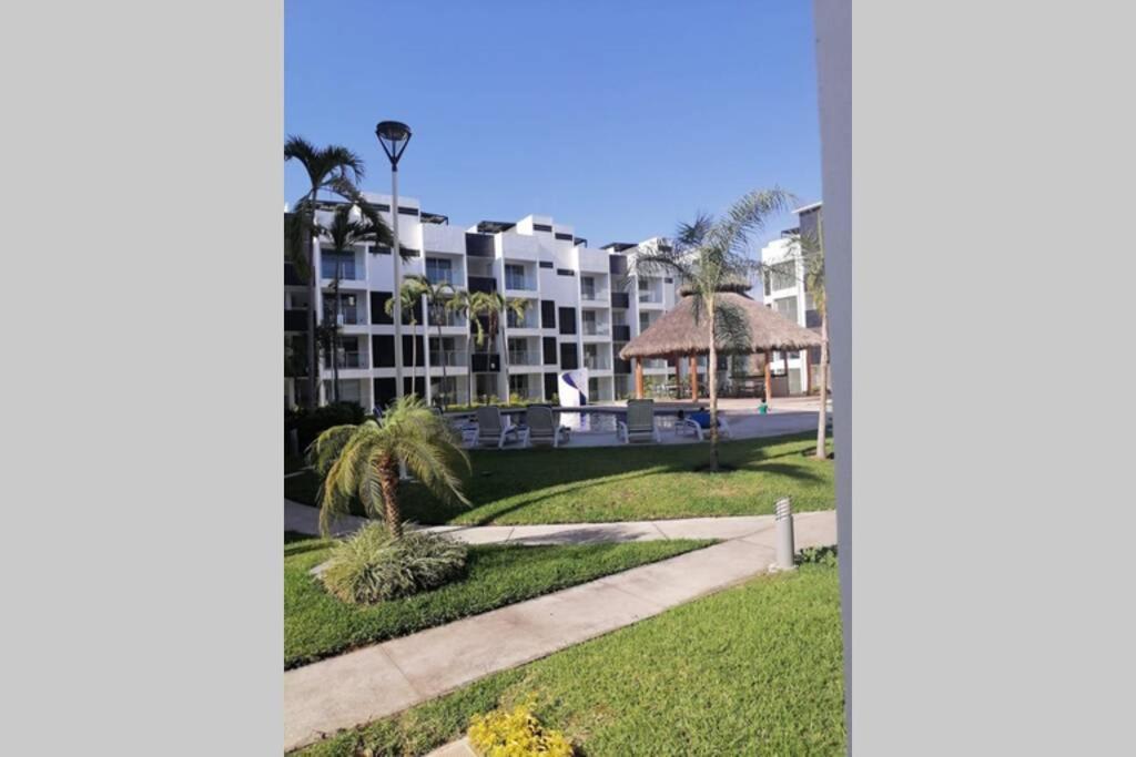Casa Azul Las Ceibas Manzanillo depto frente a la alberca Exterior foto